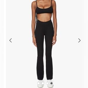 WeWoreWhat Black Scoop Front Pants